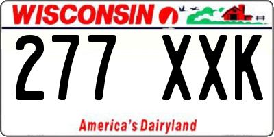 WI license plate 277XXK