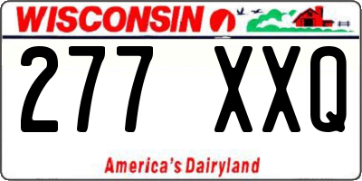WI license plate 277XXQ