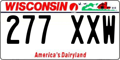 WI license plate 277XXW