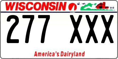WI license plate 277XXX