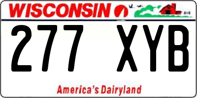WI license plate 277XYB
