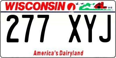 WI license plate 277XYJ