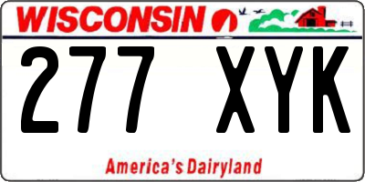 WI license plate 277XYK