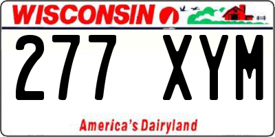 WI license plate 277XYM