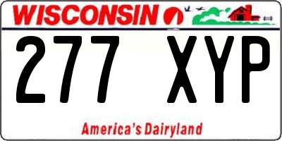 WI license plate 277XYP