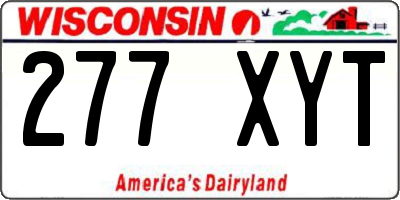 WI license plate 277XYT