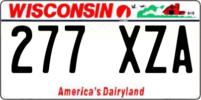 WI license plate 277XZA