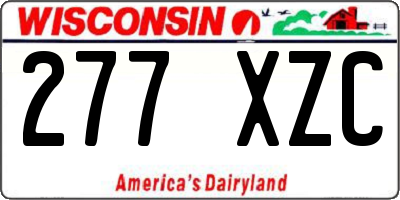 WI license plate 277XZC