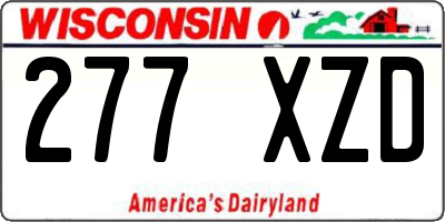 WI license plate 277XZD