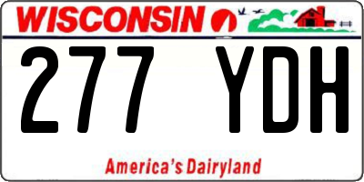 WI license plate 277YDH