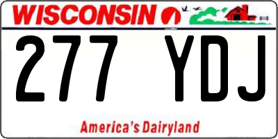 WI license plate 277YDJ