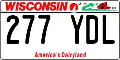 WI license plate 277YDL