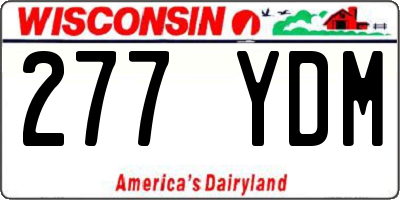 WI license plate 277YDM
