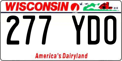 WI license plate 277YDO