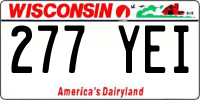 WI license plate 277YEI