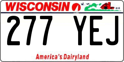 WI license plate 277YEJ