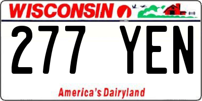 WI license plate 277YEN