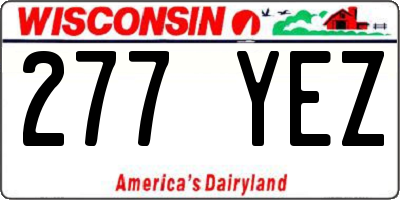 WI license plate 277YEZ