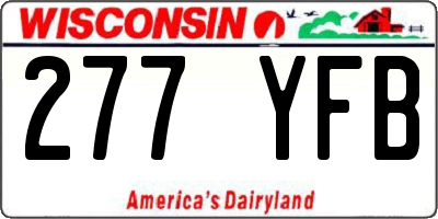 WI license plate 277YFB