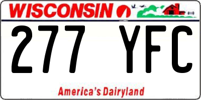 WI license plate 277YFC
