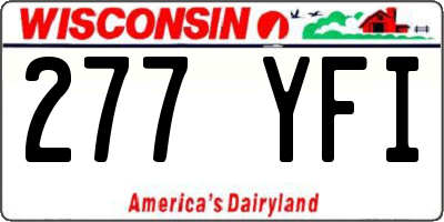 WI license plate 277YFI