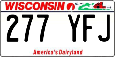 WI license plate 277YFJ