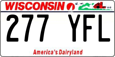 WI license plate 277YFL