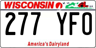 WI license plate 277YFO