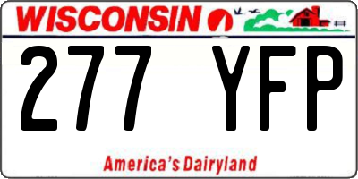 WI license plate 277YFP