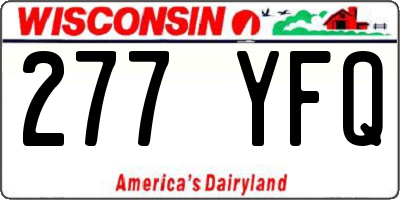 WI license plate 277YFQ