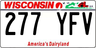 WI license plate 277YFV
