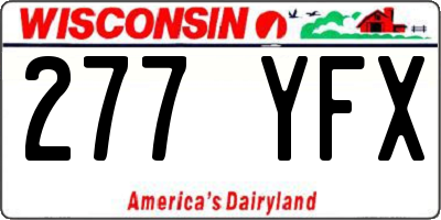 WI license plate 277YFX