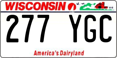 WI license plate 277YGC
