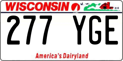 WI license plate 277YGE