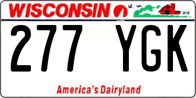 WI license plate 277YGK