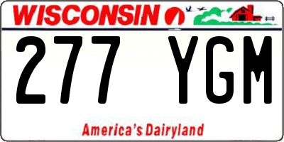 WI license plate 277YGM
