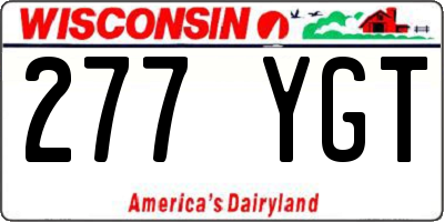 WI license plate 277YGT