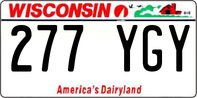 WI license plate 277YGY