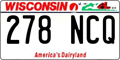 WI license plate 278NCQ