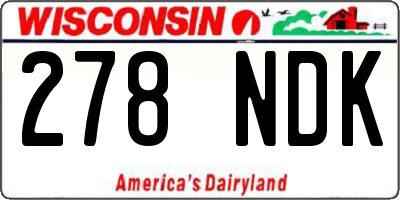 WI license plate 278NDK