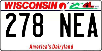 WI license plate 278NEA