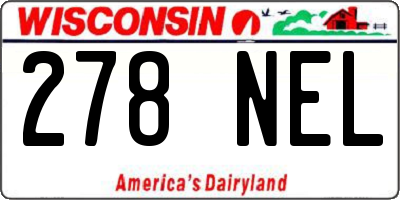 WI license plate 278NEL