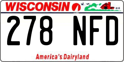WI license plate 278NFD