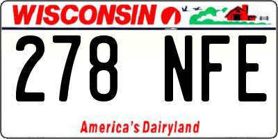 WI license plate 278NFE