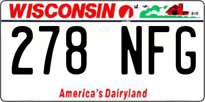 WI license plate 278NFG