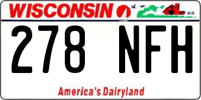 WI license plate 278NFH