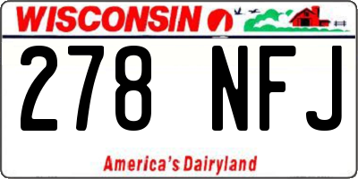 WI license plate 278NFJ