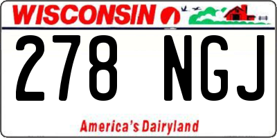 WI license plate 278NGJ