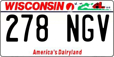 WI license plate 278NGV