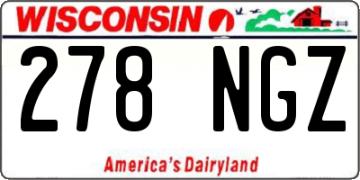 WI license plate 278NGZ